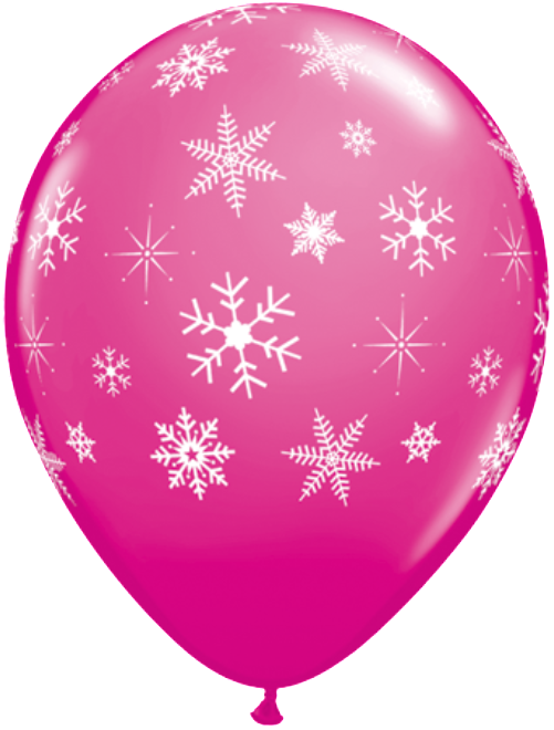 Pink Snowflake Balloons (501x660), Png Download