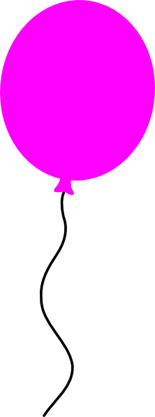 Balloon Clipart Pink Balloon - Pink Balloon Png Clipart (222x595), Png Download
