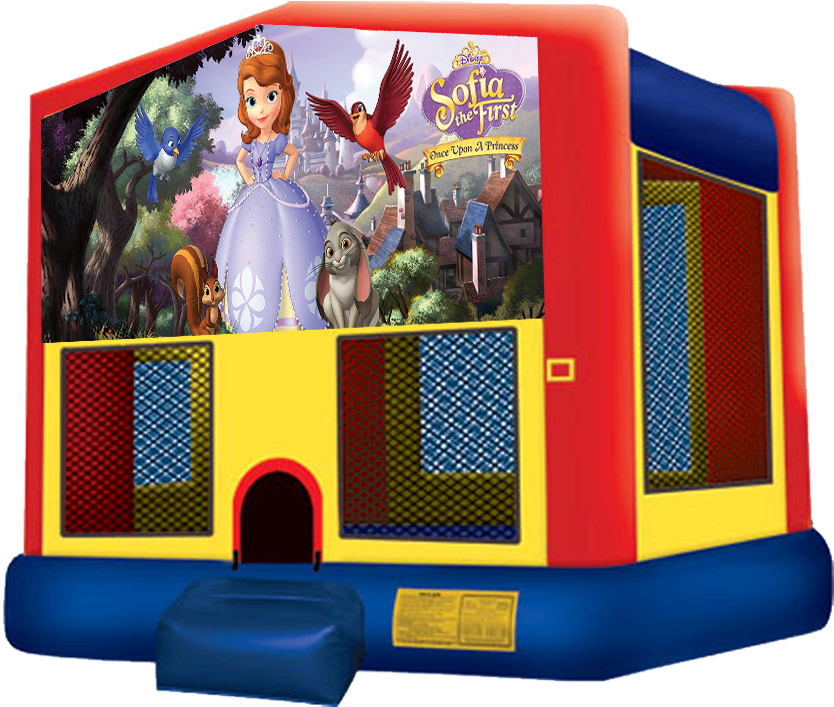 Sofia The First Bouncer - Cars 3 Bounce House (864x792), Png Download