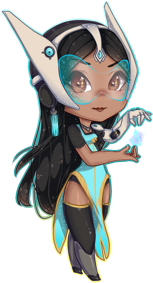 Lucio Drawing Symmetra - Chibi Symmetra Fanart (830x962), Png Download