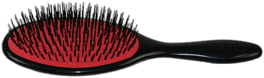Hair Brush Red And Black - Denman Grooming Brush With Nylon Bristles, Large (400x400), Png Download