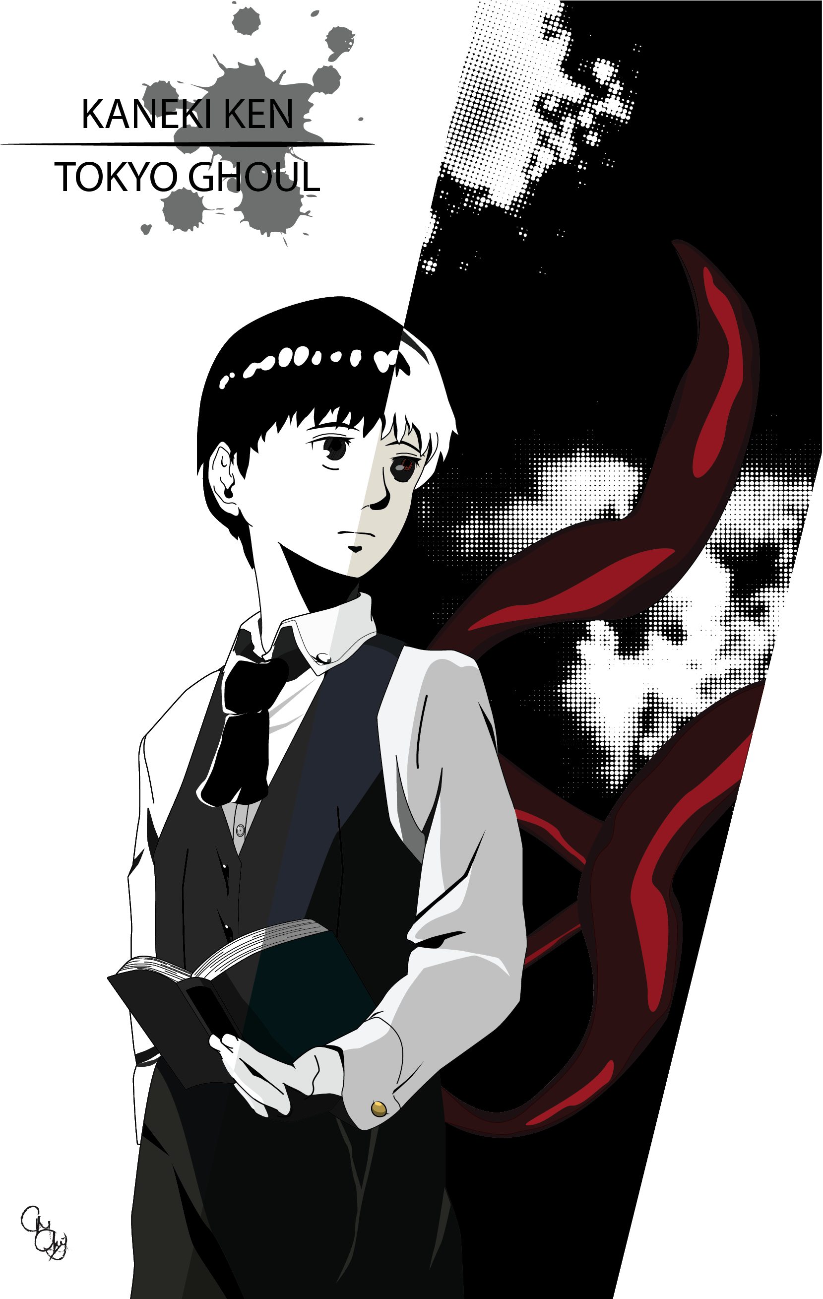 Kaneki 20print - Printing (3081x3323), Png Download