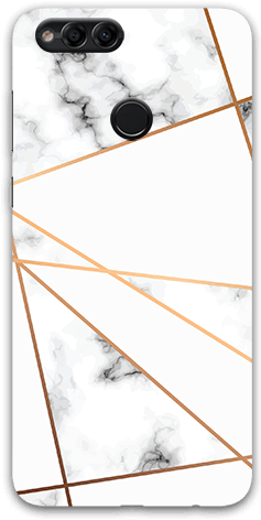Golden Geometric Lines Black And White Marbling Surface - Iphone (600x600), Png Download