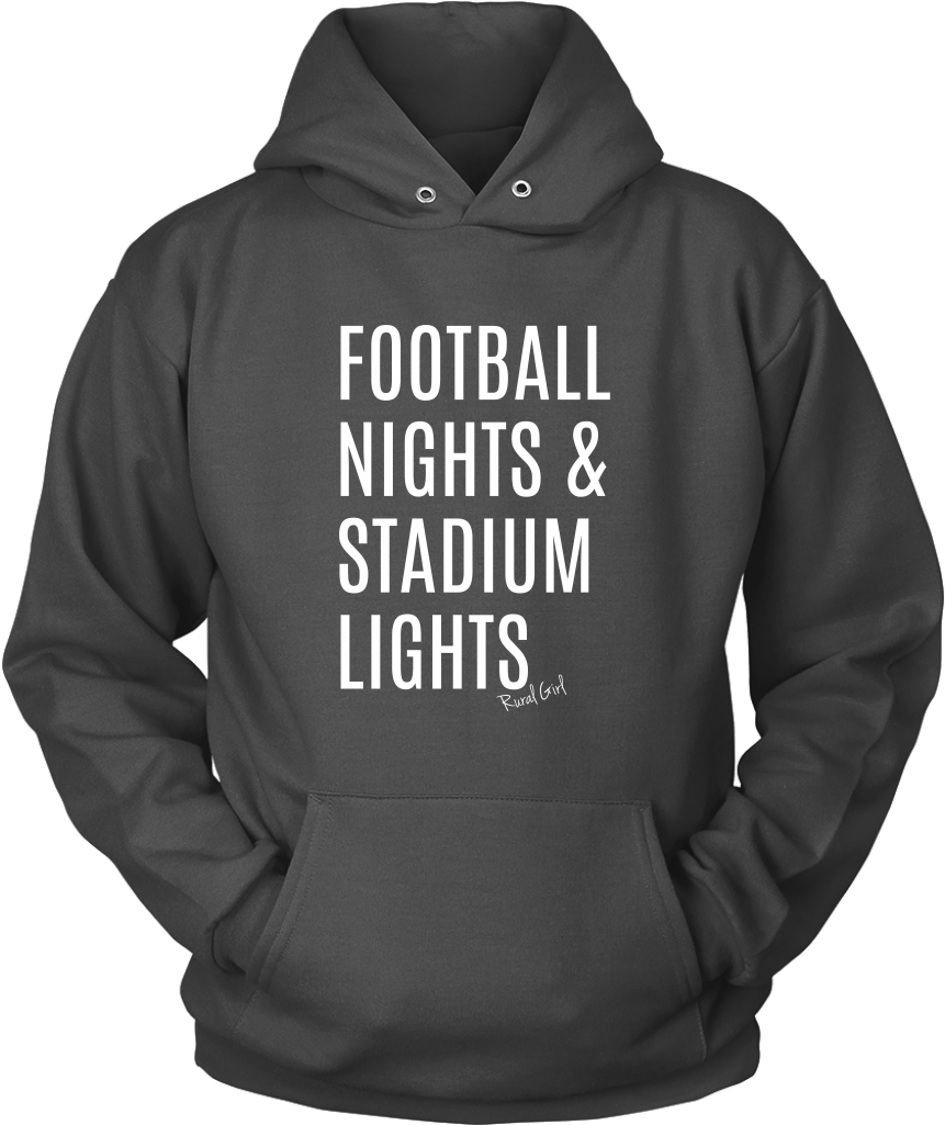 Football Nights & Stadium Lights - Jf Mf - Unisex Hoodie / Charcoal / Xl (1024x1024), Png Download