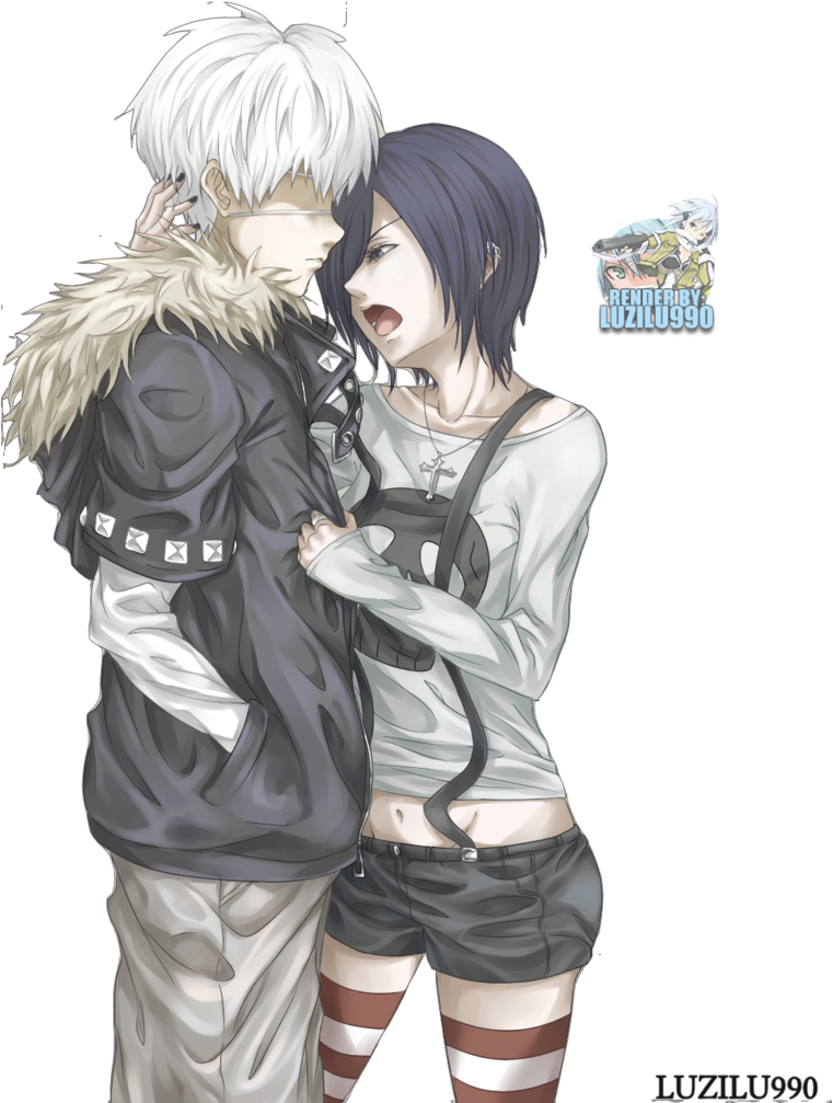 Tokyo Ghoul Kaneki And Touka (759x1053), Png Download