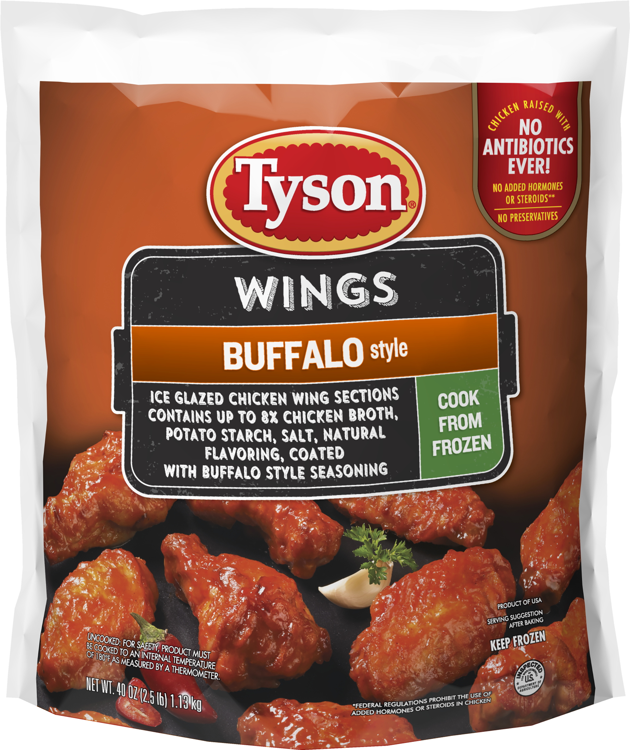 Tyson® Uncooked Buffalo Style Chicken Wings, - Tyson Buffalo Style Tenders (2400x2400), Png Download