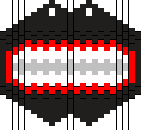 Kaneki Ken Mask Bead Pattern - Twenty One Pilots Melt Bead (484x447), Png Download