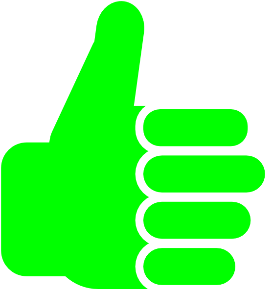 Thumbsup Clip Art At - Thumbs Up Green Icon (558x598), Png Download
