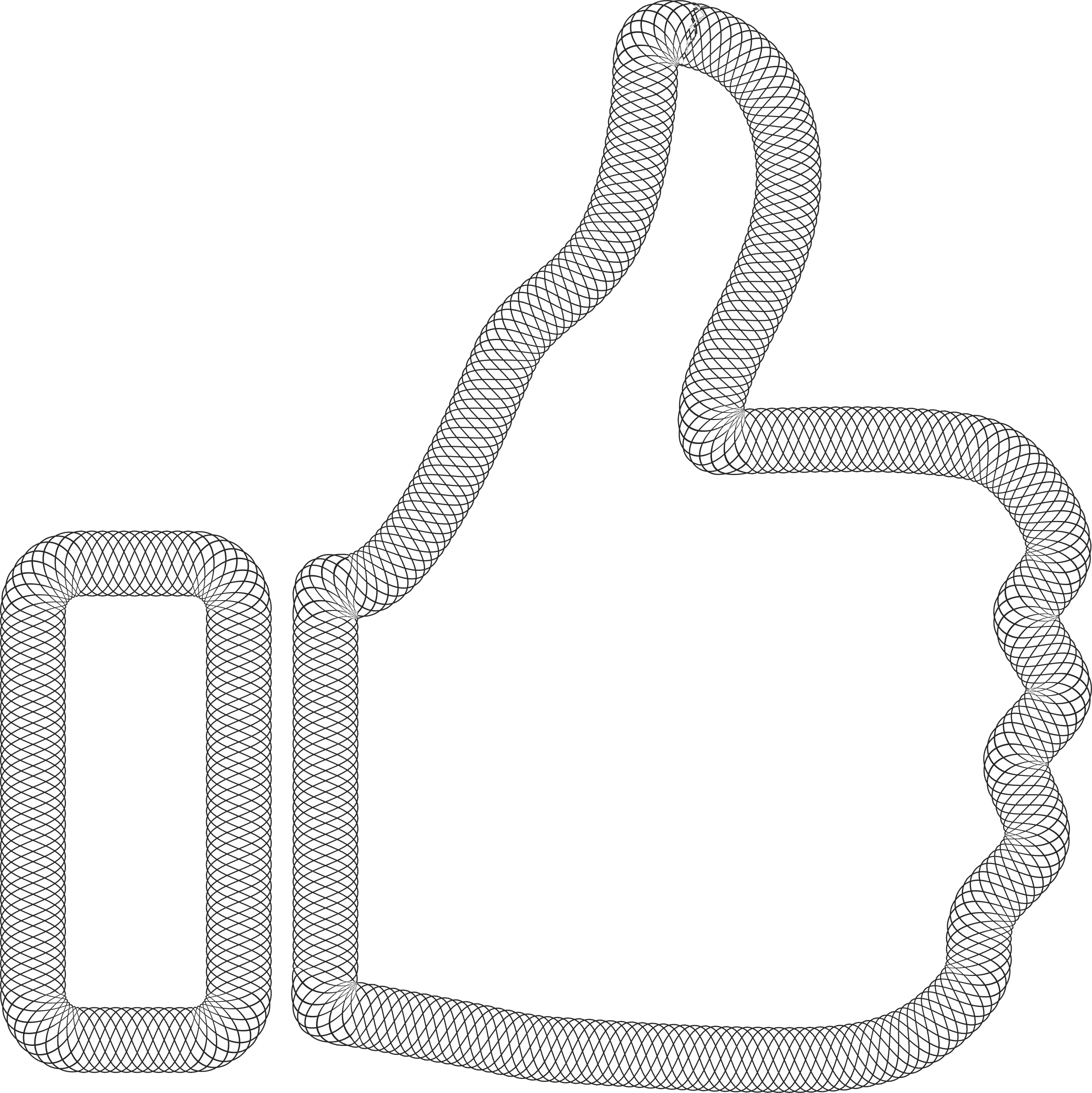 This Free Icons Png Design Of Guilloche Thumbs Up (2322x2324), Png Download