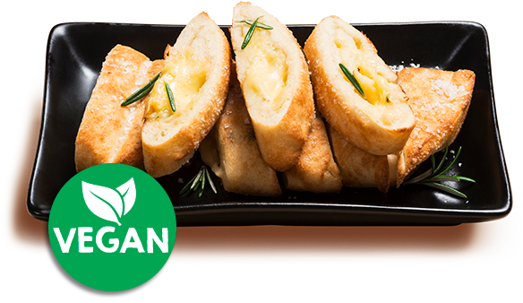 Garlic Fresh Rosemarry Calzone V Image - Dish (600x467), Png Download