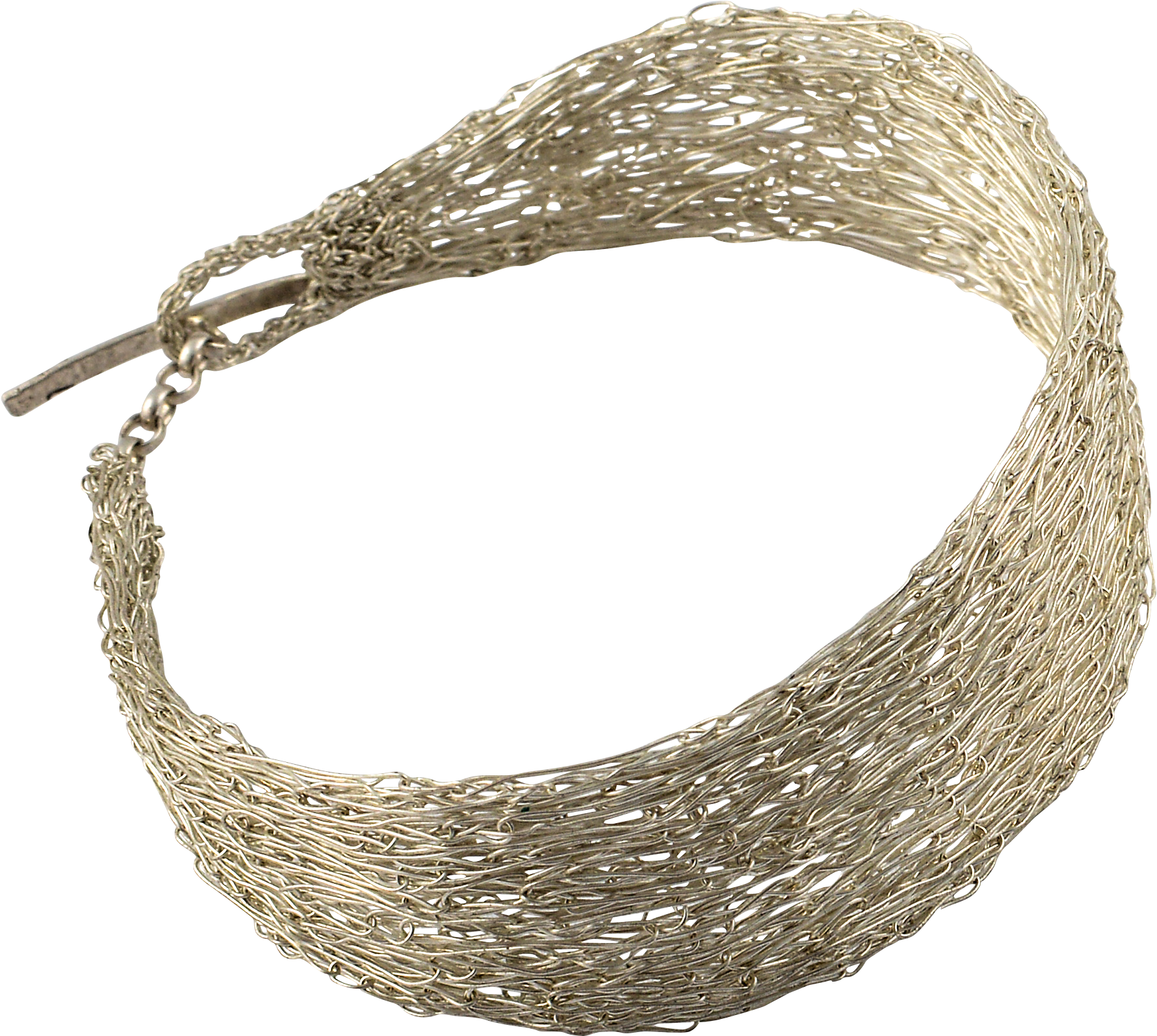 Wide Silver Thresh Bracelet - Bracelet (2691x2018), Png Download