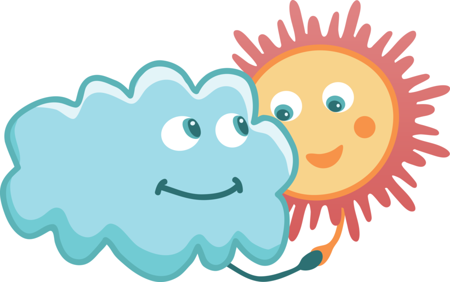 Nubes Y Sol Png Clipart Royalty Free - Sol Y Lluvia Png (900x564), Png Download