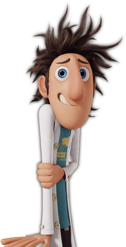 Flint Silly - Cloudy With A Chance Of Meatballs Flint Png (251x491), Png Download
