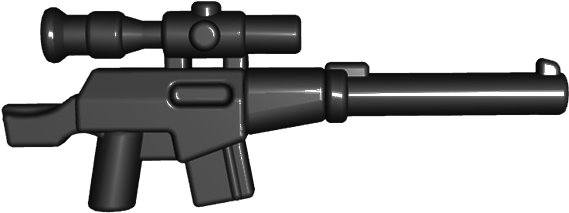 Brickwarriors Suppressed Sniper Rifle - Suppressed Sniper Rifle (630x394), Png Download