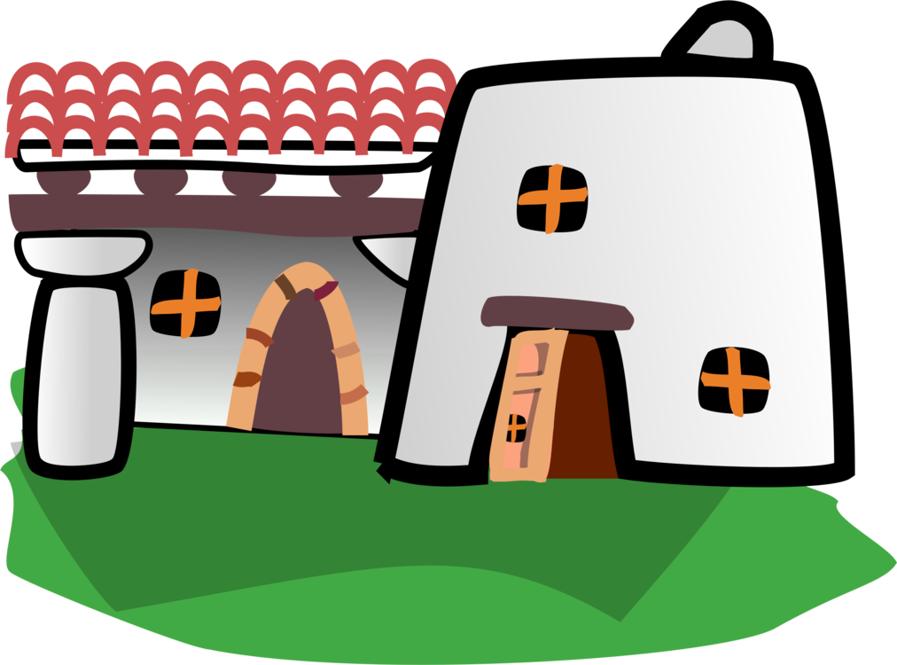 Adobe Systems House Computer Icons Building - Cartoon Adobe Home Png (1012x750), Png Download