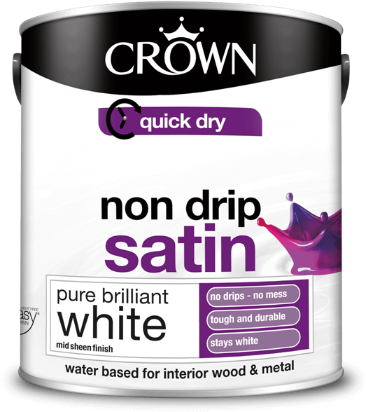 Wood And Metal Paint Crown Non Drip Satin Bril - Crown Satin Gloss (600x671), Png Download
