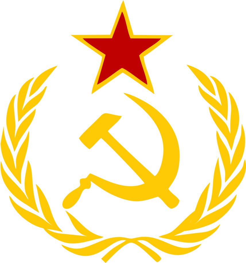 Download - Hammer And Sickle Wreath (874x914), Png Download