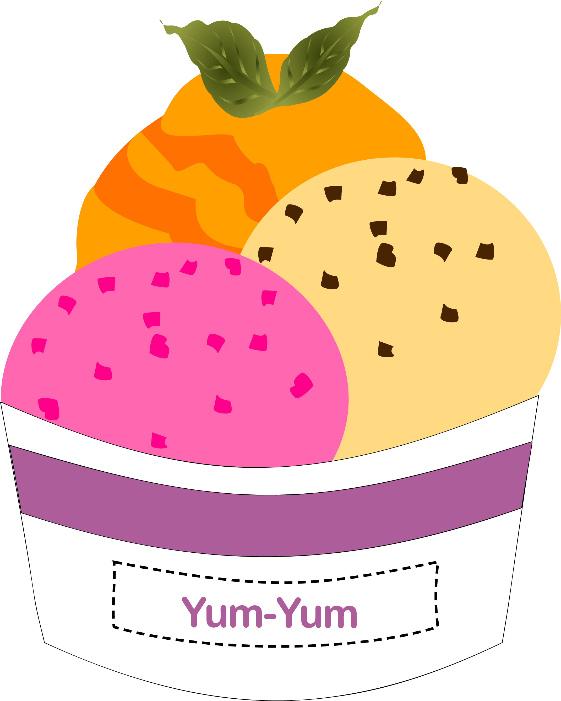 Cream Clipart Color Pink - Clipart Gelato With Transparent Background (2212x2755), Png Download
