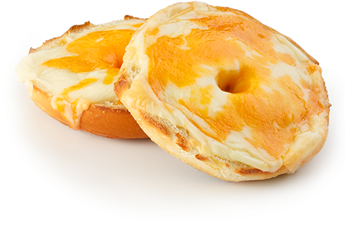 Bagel Melt - Cheese On A Bagel (500x500), Png Download