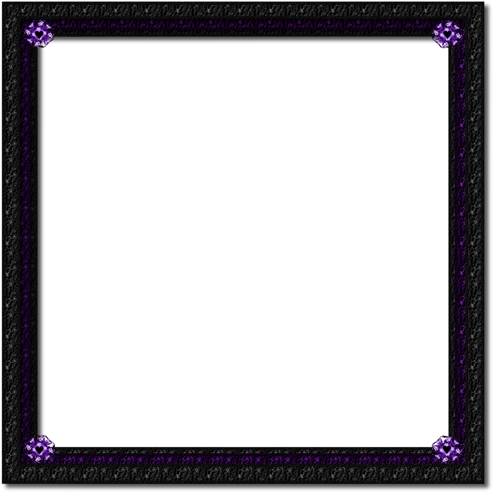 Purple Frame Png - Black Frame 8x10 Png (1705x1727), Png Download