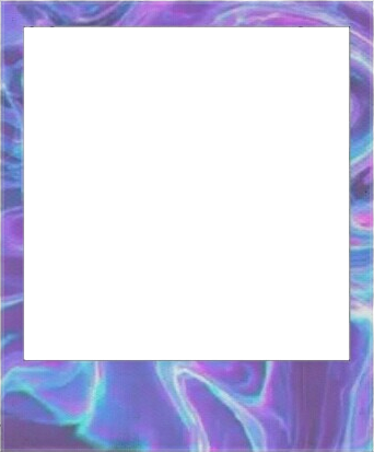 Frame Polaroid Violet Purple Holographic Water - Polaroid Frame Holographic Png (342x413), Png Download