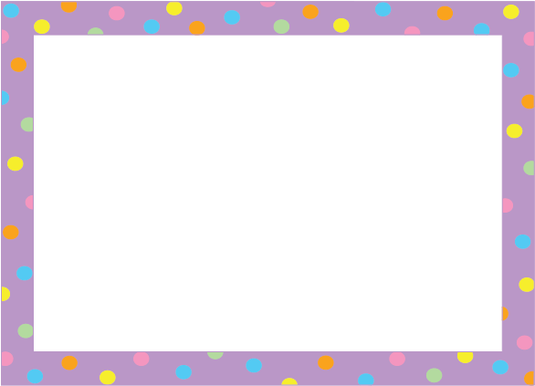 Purple Frame - Poke Dot Frame Transparent (600x438), Png Download