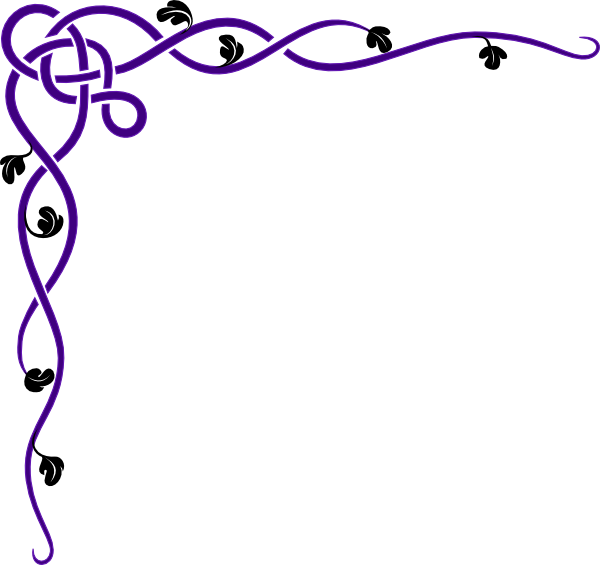 Corner Purple Clip Art At Clker Com Vector Clip Art - Black And Pink Borders (600x565), Png Download