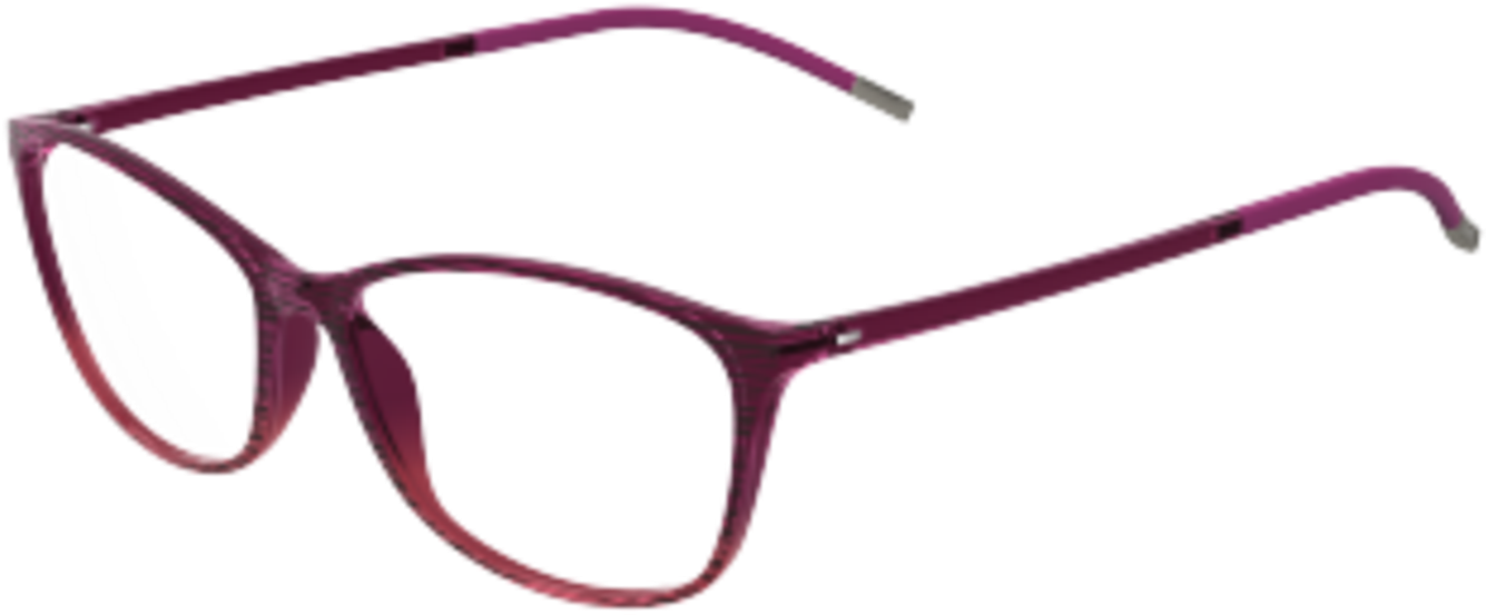 Silhouette Eyeglasses Spx Illusion 1563 6054 Purple - Silhouette Full Rim Glasses (1505x848), Png Download
