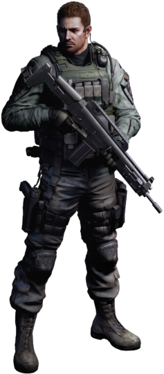 Resident Evil 6 Chris Redfield Render 01 Alpha - Leon S Kennedy Chris Redfield (250x550), Png Download