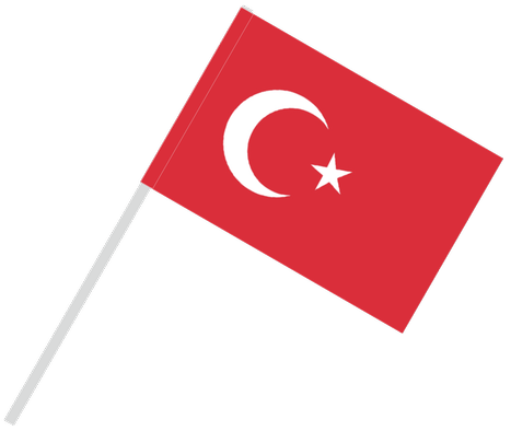 Flag With Flagpole Tunnel - Turkey Flag Pole Png (467x394), Png Download