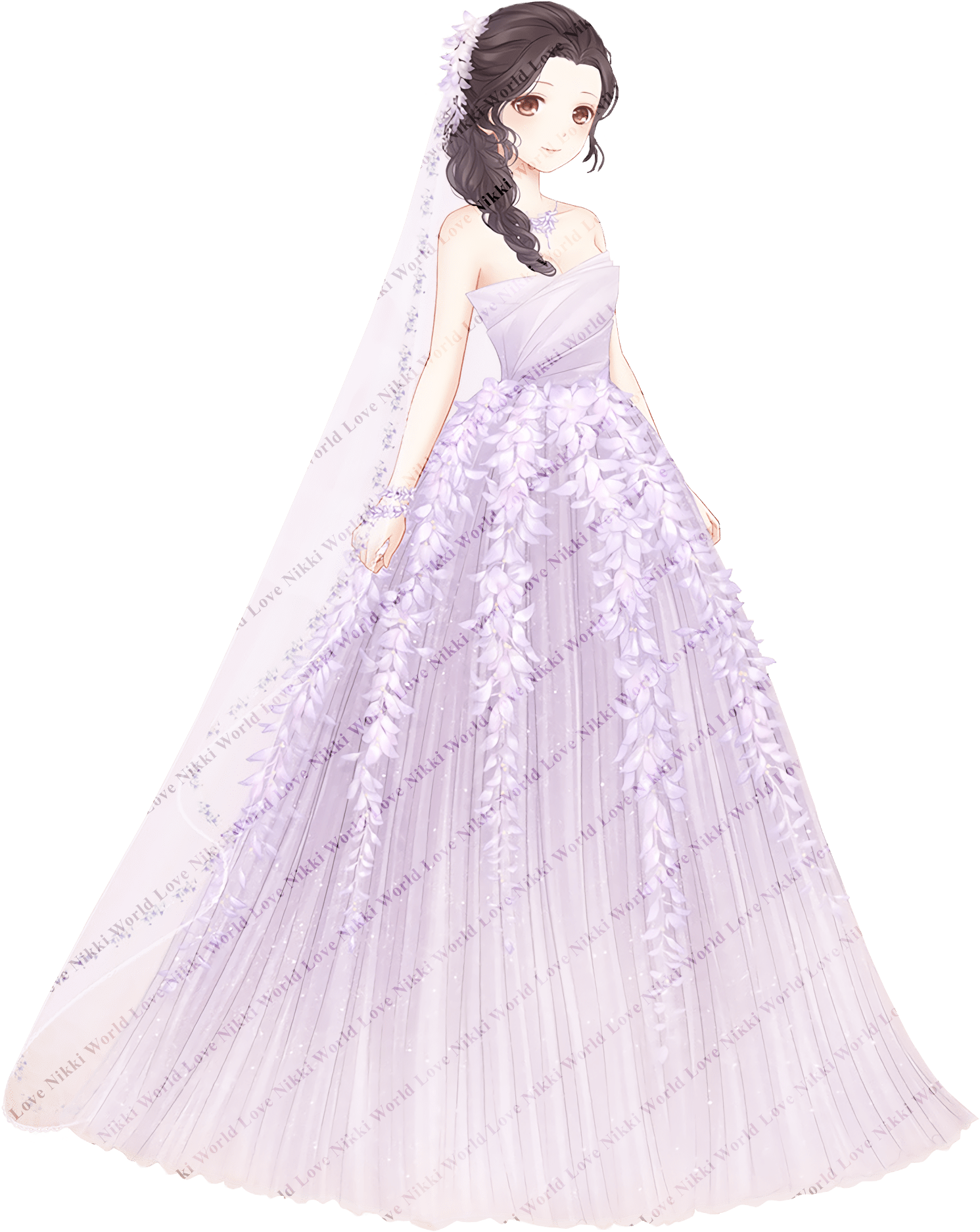 Wisteria Vow - Love Nikki Happiness Event (1590x2048), Png Download