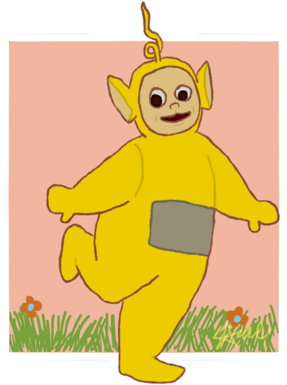 Laa Laa Was My Favorite Teletubby When I Was A Kid - Cartoon (500x589), Png Download