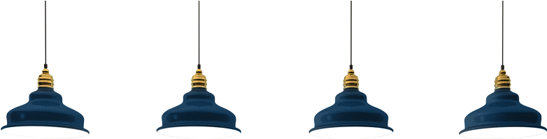 Blue Hanging Lamps Png - Transparent Hanging Light Png (803x205), Png Download