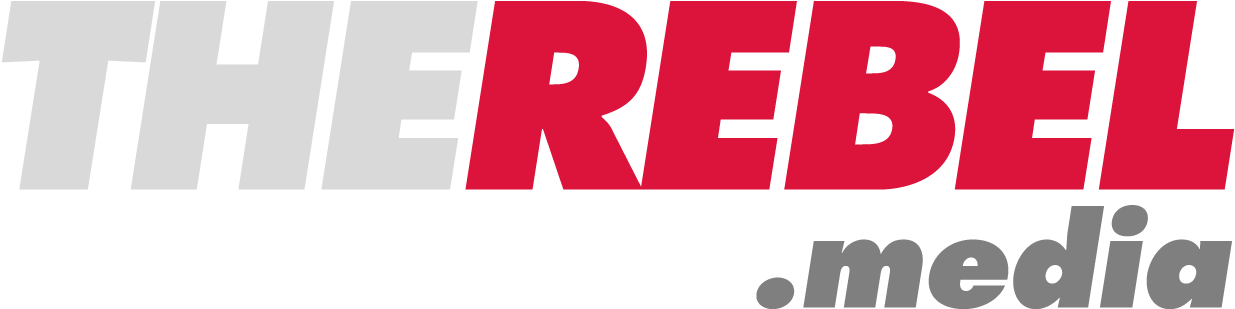 Follow Therebel - Media - Rebel Media Logo Png (1356x492), Png Download