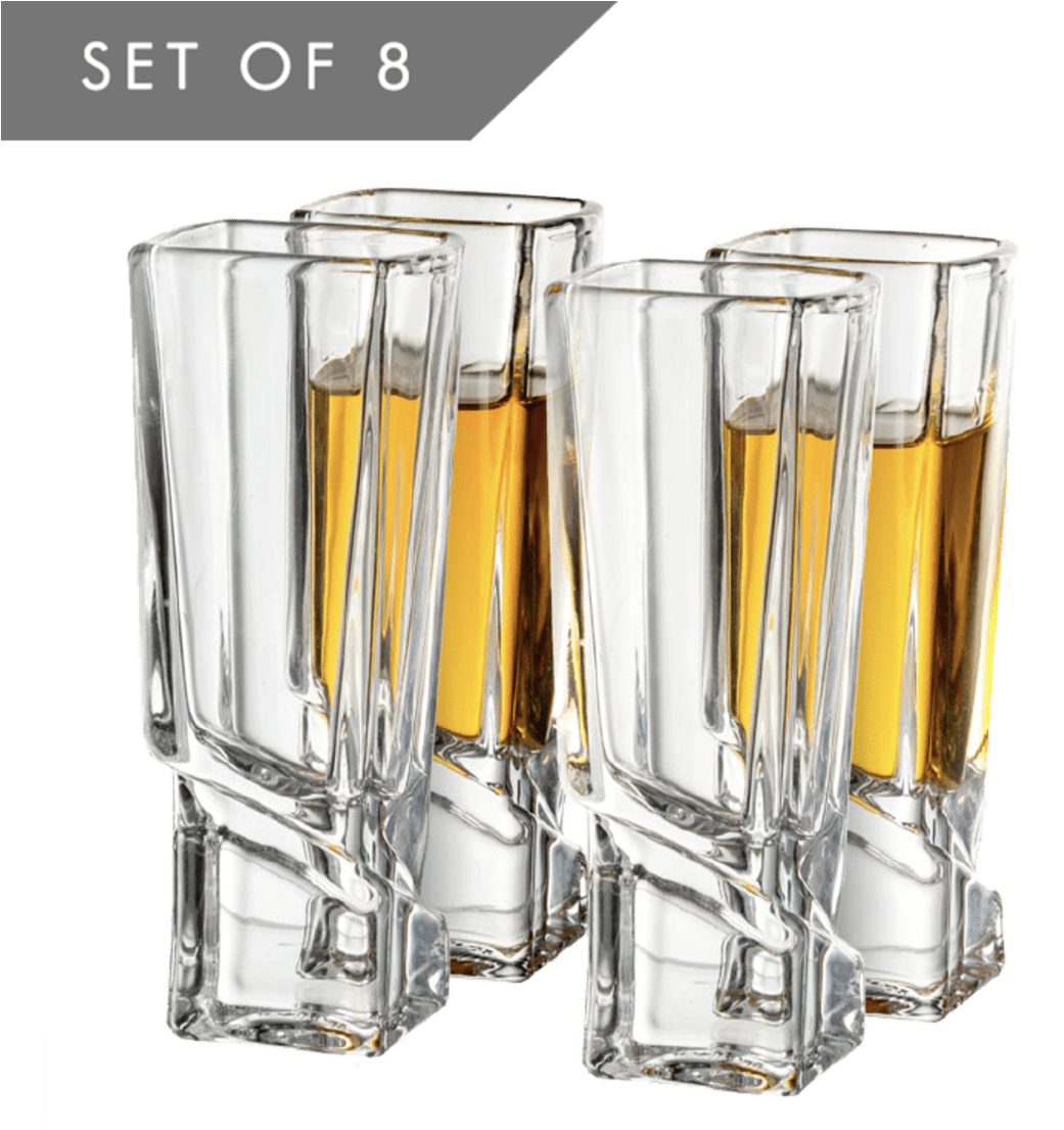 Squared Vodka Glasses (1104x1104), Png Download