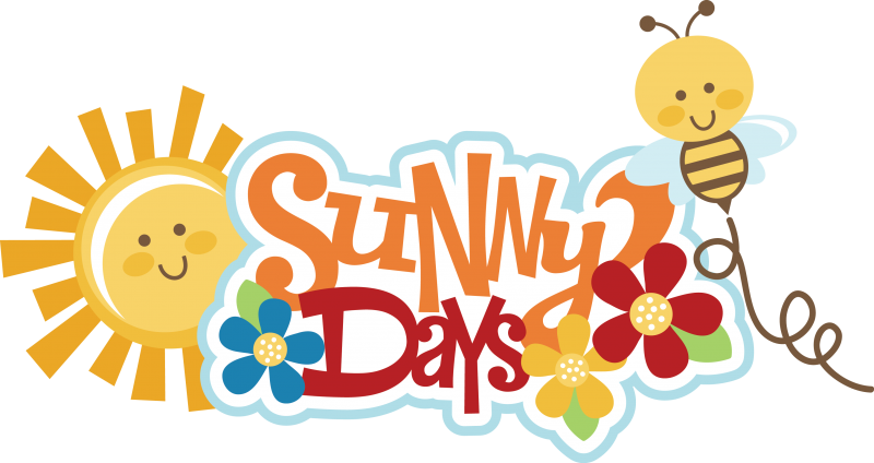 Sunny Days Svg Scrapbook Title Sun Svg File Bee Svg - Scrapbooking (800x424), Png Download