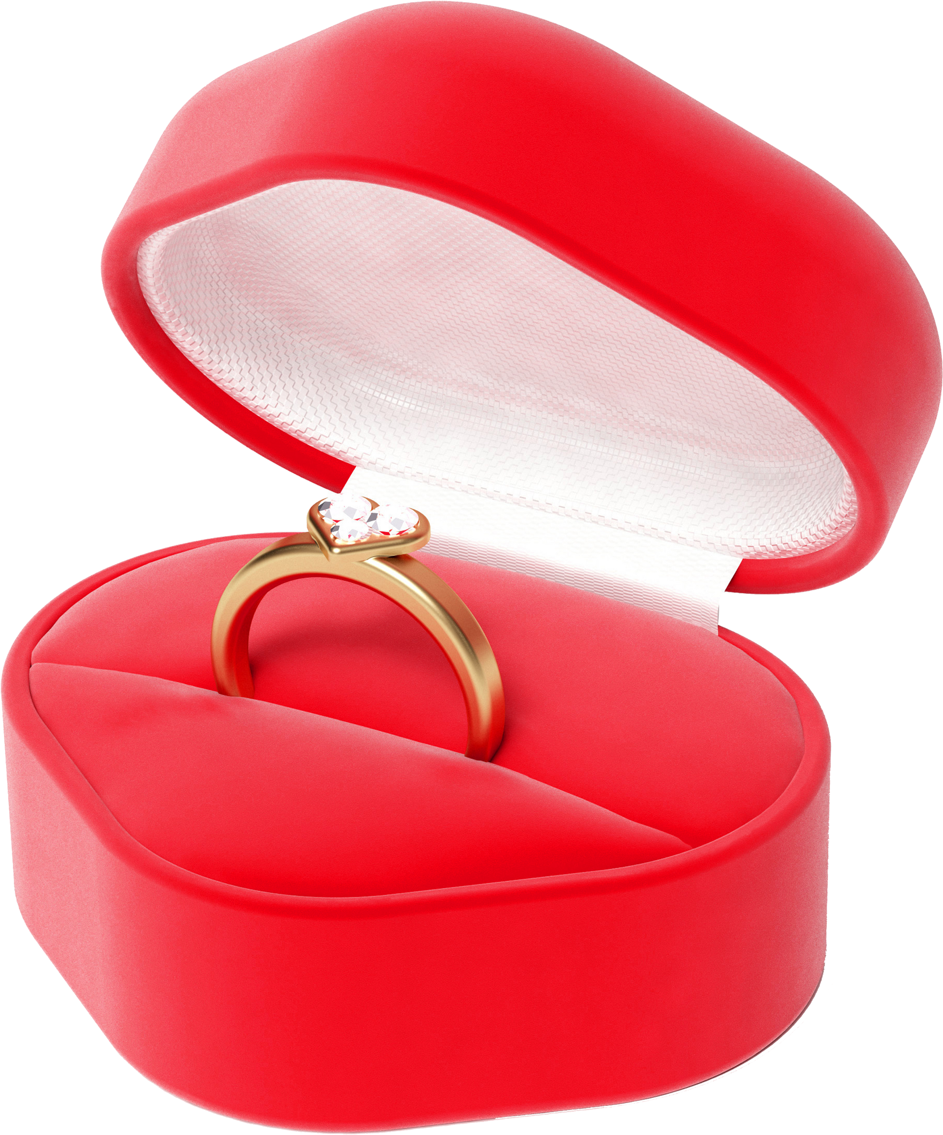 Engagement Ring In Box (2000x2398), Png Download