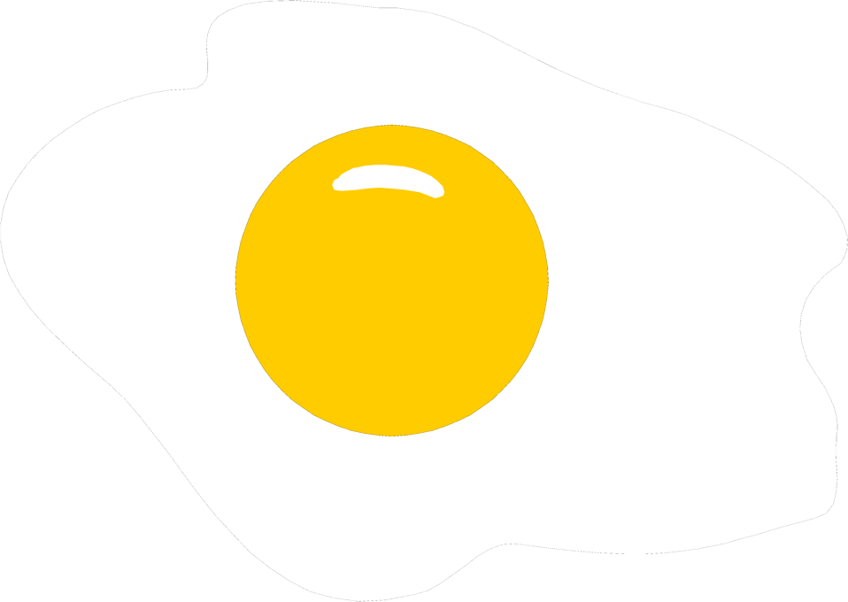 Egg Clipart Sunny Side Up - Sunny Side Up Egg Clip Art (958x680), Png Download