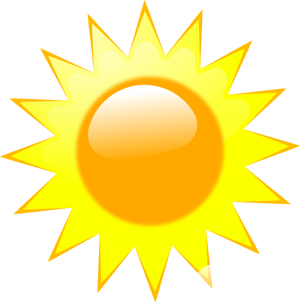 Sunny Weather Symbol - Circle (588x596), Png Download