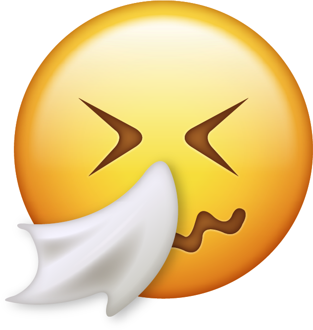 Download Ai File - Sneeze Emoji Png (644x677), Png Download