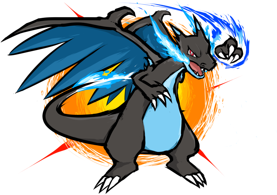 Mega Charizard X - Mega Charizard X Fire Punch (1024x640), Png Download