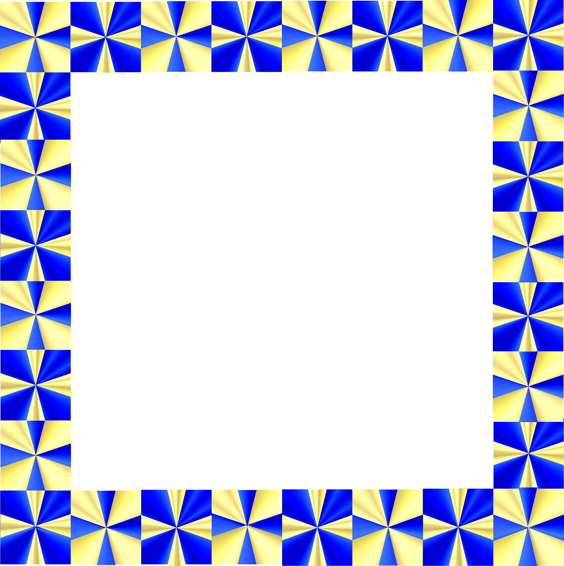 Frame Border Gold Blue Shiny 587275 - Blue And Gold Border Design (2401x2407), Png Download