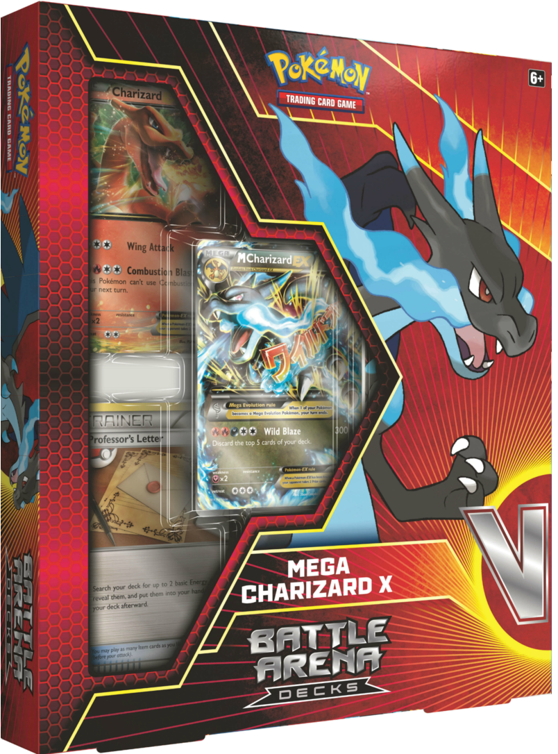 Mega Charizard Ex Battle Arena Deck (1600x1085), Png Download