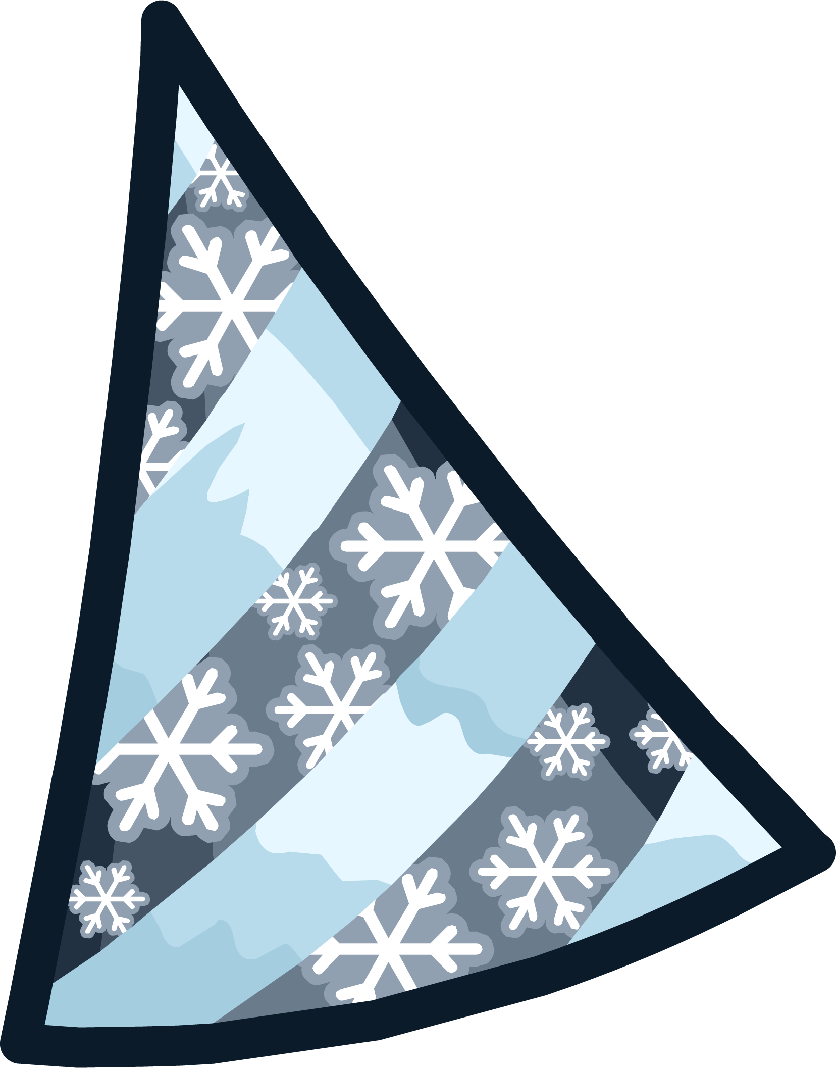 Snow Beta Hat Icon - Club Penguin Snow Beta Hat (1656x2115), Png Download