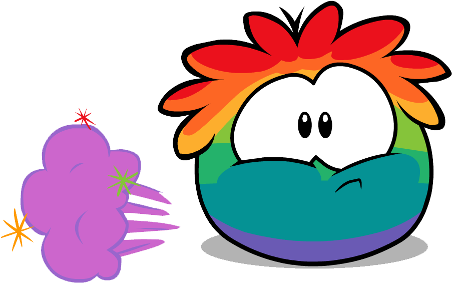 Sparkle Fart Rp - Puffles Club Penguin (902x574), Png Download