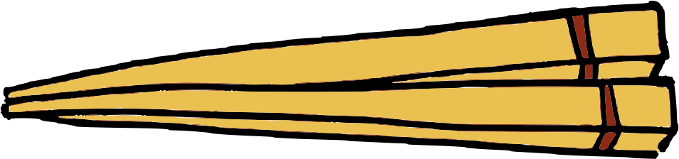 Picture Royalty Free Stock Chopsticks Clipart - Chopsticks Clipart (954x224), Png Download
