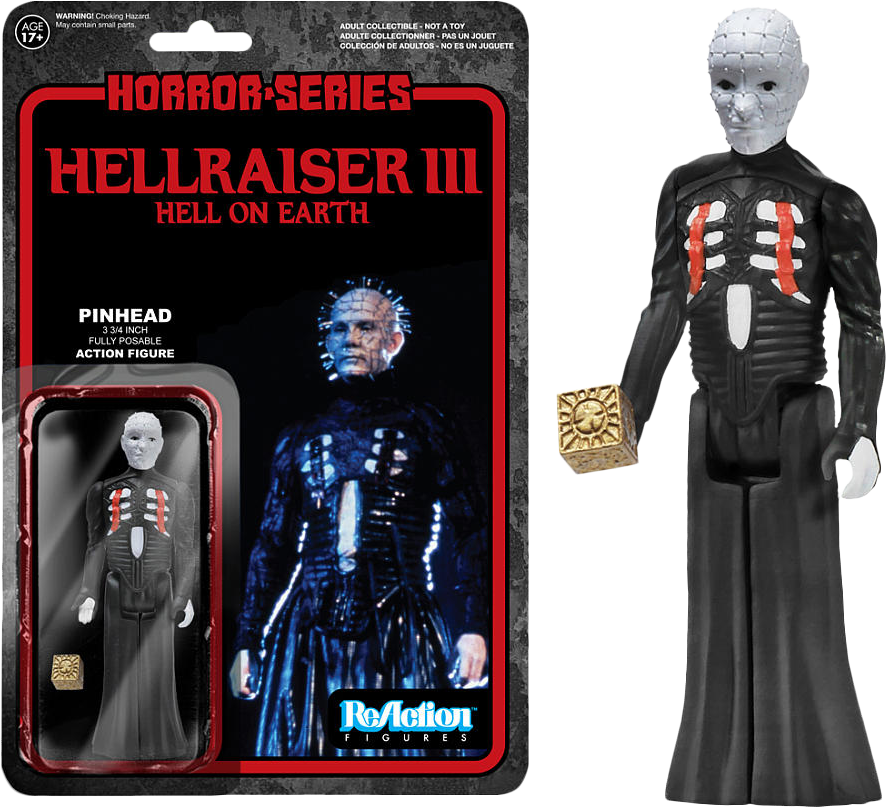 Pinhead Reaction - Funko Horror Classics Pinhead Reaction Figure (886x808), Png Download