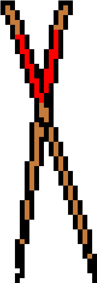 Chopstick - Pixel Art (240x600), Png Download