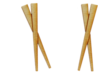 Chopstick Earrings By Vinca In Birch Wood - Plywood (600x402), Png Download