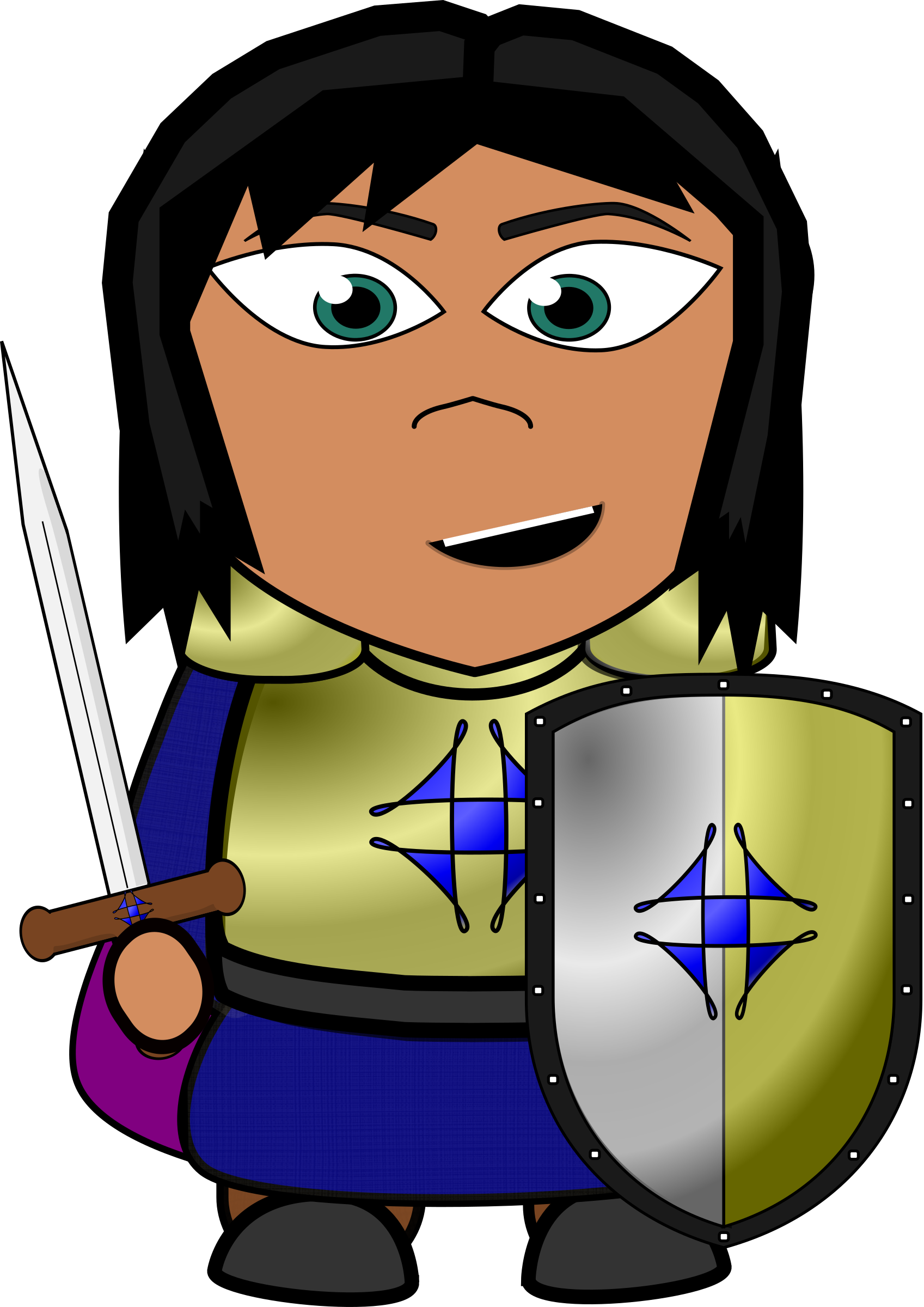 This Free Icons Png Design Of Chibi Paladin (1697x2400), Png Download